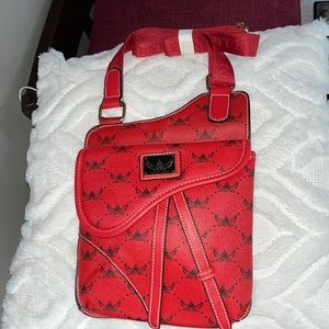 New Wendy Keen bib bag in beautiful red color